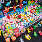 Baby Jenga Tower with Educational Puzzles